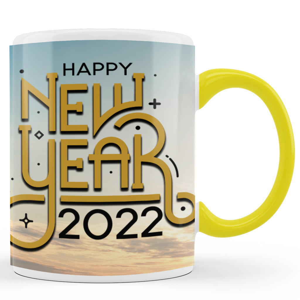 New Year Resolution | Happy New Year 2022 Mug | 325 Ml | Printed Ceramic Coffee Mug